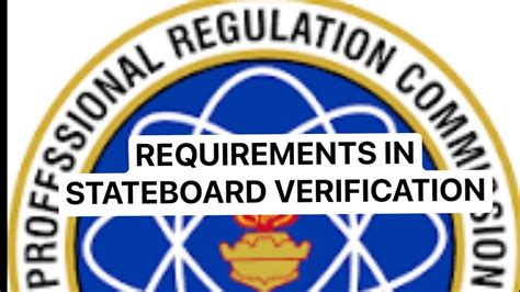 stateboard verification prc requirements